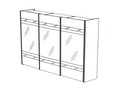 Шкаф-купе 3-дверный, 3 зерк.двери