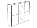 Шкаф-купе 3дв. c зеркалом
