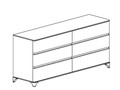Комод низ. 6 ящ. (MAIA-VIP)