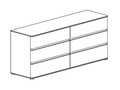 Комод низ. 6 ящ. (MILANO-FLAT)